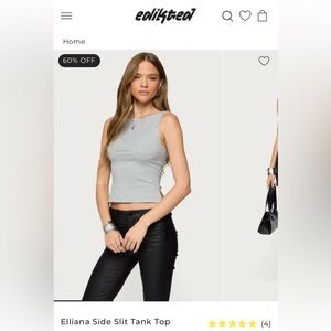 Edikted Light Gray Tank Top